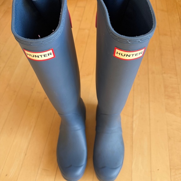 HUNTER dark earth blue original tall rainboots, 8, GL1315 - Picture 2 of 9